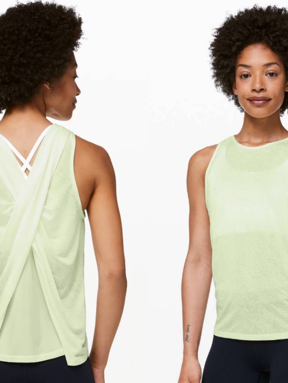 Lululemon Soul Stride Light Green Tank Top